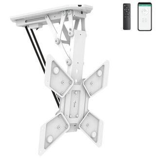 My Wall My Wall Deckenhalterung klappbar für Bildschirme bis 55 Zoll mit Motor (App & Fernbedienung) weiß