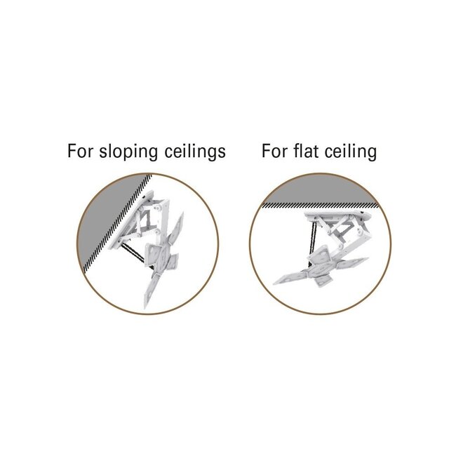 My Wall Deckenhalterung klappbar für Bildschirme bis 55 Zoll mit Motor (App & Fernbedienung) weiß