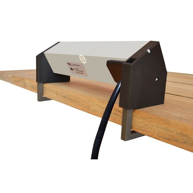 Plenty Desktop-Steckdosenleiste mit Prolink-Stecker, 2 Steckdosen, 2x USB-A, 1 Modulöffnung, schwarz/silber - 0,60 m