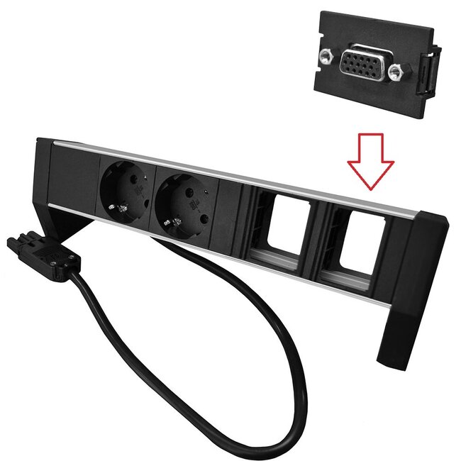 Plenty VGA Erweiterungsmodul für Prolink Steckdosenleiste / Schwarz
