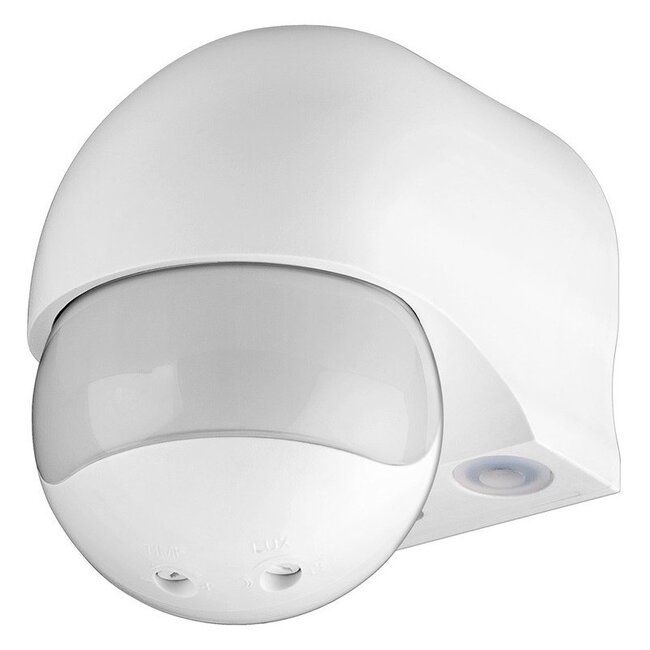 Goobay Kompakter PIR-Bewegungsmelder für Außen (IP44) - 12m Reichweite - Wandmontage / Weiß