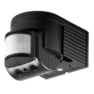 Goobay Goobay PIR-Bewegungsmelder Außen (IP44) - 12m Reichweite - Wandmontage / Schwarz