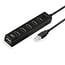 ACT USB-Hub 7 Ports mit Ein-/Ausschalter - USB 2.0 - busbetrieben - schwarz - 0,65 m