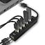 ACT USB-Hub 7 Ports mit Ein-/Ausschalter - USB 2.0 - busbetrieben - schwarz - 0,65 m