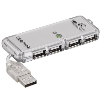 Goobay Goobay USB 2.0 Hub 4 Ports busbetrieben Silber 0,05 m