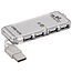 Goobay USB 2.0 Hub 4 Ports busbetrieben Silber 0,05 m