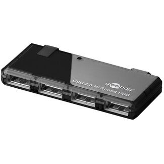 Goobay Goobay USB 2.0 Hub 4 Ports - Bus-powered - Schwarz - 0,40 m