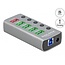 DeLOCK USB-Hub 4+1 Ports mit Ein/Aus-Schaltern - USB 3.0 - Externes 12V Netzteil / Grau - 0,80 m
