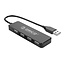 Orico USB 2.0 Hub 4 Ports - busbetrieben - schwarz - 0,30 m
