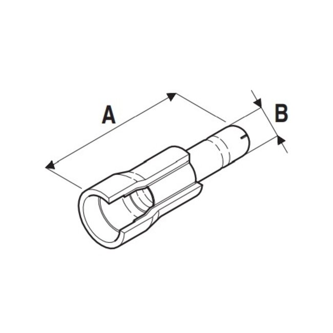 Rundkabelschuh (m) - 4,0mm / rot (100 Stück)
