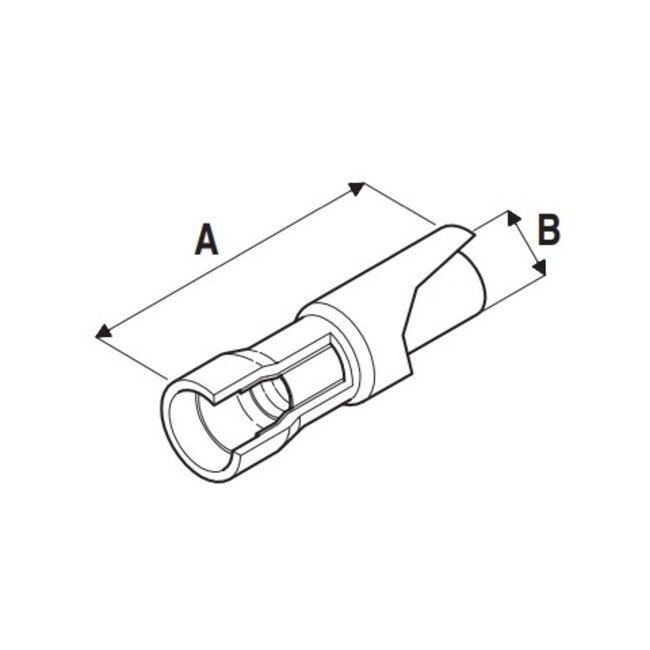 Rundkabelschuh (v) - 5,0mm / gelb (100 Stück)