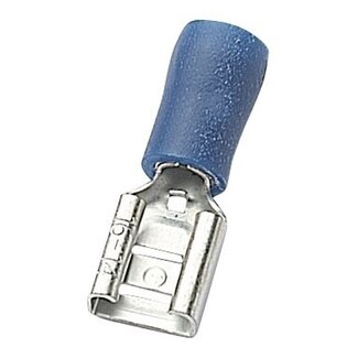 Elematic Flachsteckhülse (v) - 5,0mm / blau - halbisoliert (100 Stück)