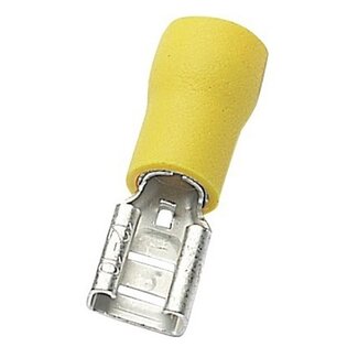 Elematic Flachkabelschuh (V) - 6,7mm / Gelb - Halbisoliert (100 Stück)