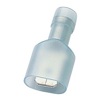 Elematic Flachsteckhülse (m) - 6,3 mm / blau - isoliert (100 Stück)