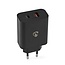 Nedis Heimladegerät 65W mit 1x USB-C PD & 1x USB-A Quick Charge 3.0 - Smart IC - Schwarz