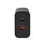 Nedis Heimladegerät 65W mit 1x USB-C PD & 1x USB-A Quick Charge 3.0 - Smart IC - Schwarz