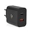 Nedis Heimladegerät 65W mit 1x USB-C PD & 1x USB-A Quick Charge 3.0 - Smart IC - Schwarz