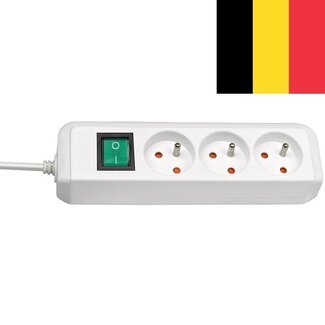 Brennenstuhl Brennenstuhl Eco-Line Steckdosenleiste 3-fach mit Schalter, weiß, 1,5 m