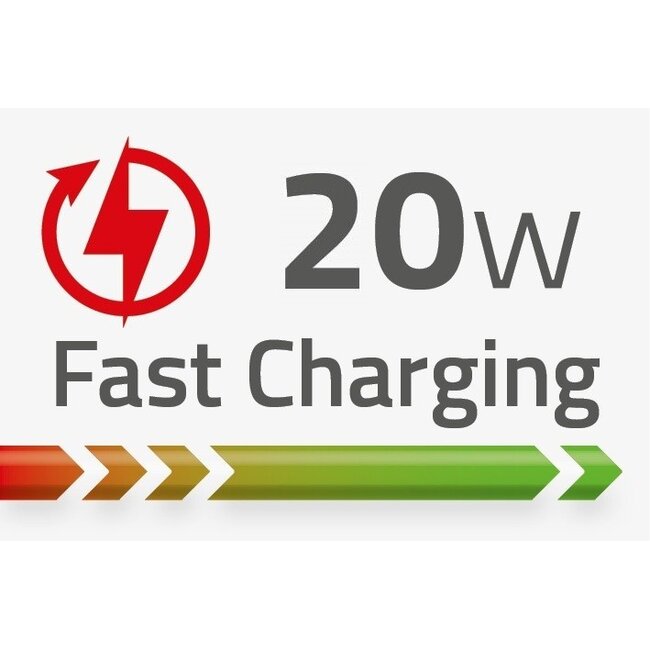 Roline Heimladegerät mit 1 USB-C PD & 1 USB-A Quick Charge 3.0 - 20W / Weiß