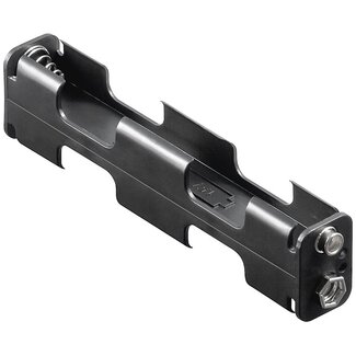 Goobay Batteriehalter für 4 AA-Batterien - Push-On Befestigung - Version 4