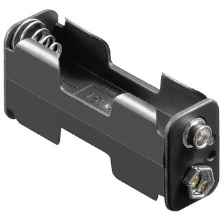 Goobay Batteriehalter für 2 AA-Batterien - Push-On Befestigung - Version 2