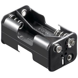 Goobay Batteriehalter für 4 AA-Batterien - Push-On Befestigung - Version 2