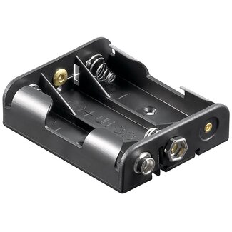 Goobay Batteriehalter für 3 AA-Batterien – Push-On Befestigung