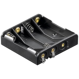 Goobay Batteriehalter für 4 AAA-Batterien - Lötanschluss