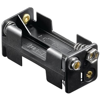 Goobay Batteriehalter für 4 AAA-Batterien – Push-On Befestigung