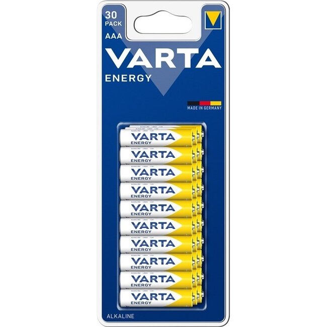 Varta AAA (LR03) Energy Batterien – 30 Stück Blisterpackung