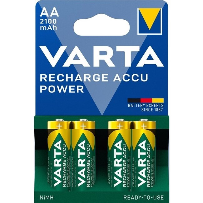 Varta AA (HR6) Power Akkus 2100 mAh - 4 Stück Blister
