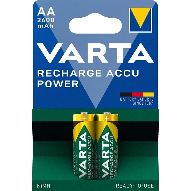 Varta AA (HR6) Power Akku 2600 mAh - 2er Pack Blister