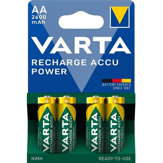 Varta AA (HR6) Power Akkus 2600 mAh - 4 Stück Blister