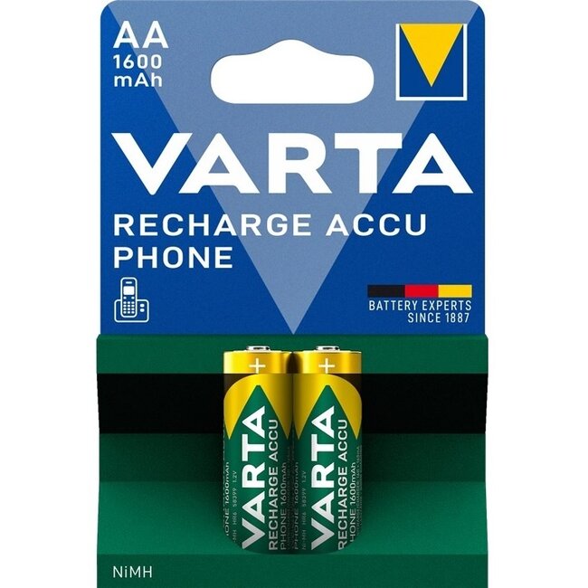 Varta AA (HR6) Akku 1600 mAh – 2 Stück Blister