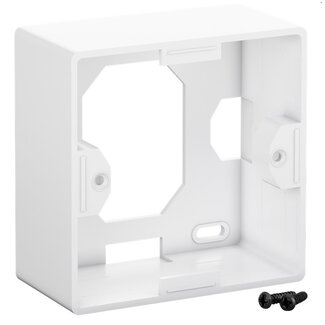 Goobay Aufputz-Steckdosenleiste 4-fach Kabelausgänge Weiß (RAL9010)