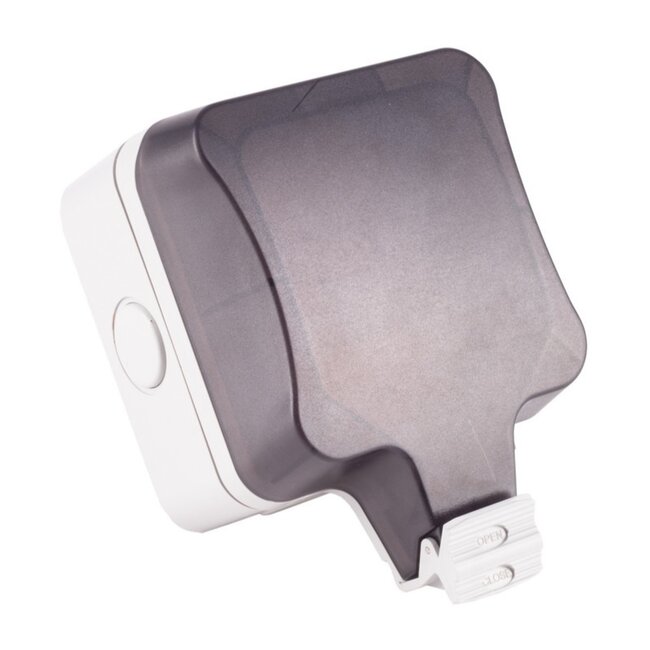Wandsteckdose für 2 Keystone-Module - Outdoor (IP66) / Grau