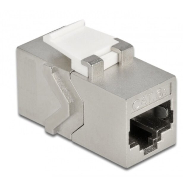 STP CAT6a 10-Gigabit Keystone Modul RJ45 - RJ45 / Druckguss Zink