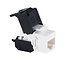 UTP CAT6a 10 Gigabit Keystone Modul RJ45 - LSA (werkzeuglos) / Weiß/Schwarz