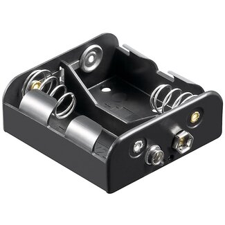 Goobay Batteriehalter für 2 C-Batterien - Push-On Befestigung