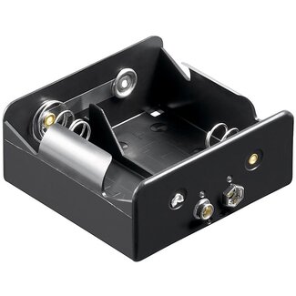 Goobay Batteriehalter für 2 D-Batterien - Push-On Befestigung