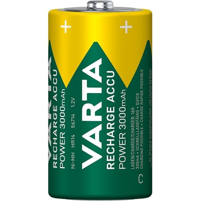 Varta C (HR14) Power-Akku 3000 mAh - 2 Stück Blister