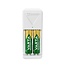 Varta Easy Mini Ladegerät für AA/AAA Batterien, 2x AAA 800 mAh, Weiß