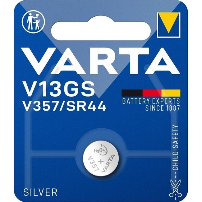 Varta V357 (SR44/V13GS) Silberoxid Knopfzelle / 1 Stück