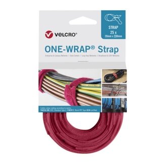 Velcro Velcro One-Wrap Kabelbinder 330 x 12 mm Rot (25 Stück)