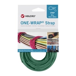 Velcro Velcro One-Wrap Kabelbinder 330 x 12mm Grün (25 Stück)