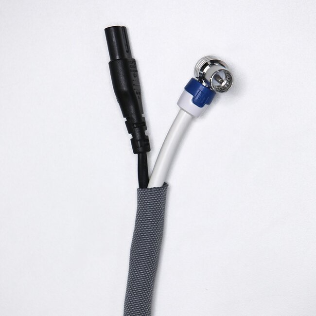 Cavus Polyester Kabelschutzschlauch selbstschließend - 10mm / Grau - 1,5m