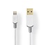 Nedis 8-Pin Lightning auf USB-A Kabel - USB 2.0 - 2,4A - Weiß - 3 Meter
