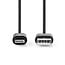 Nedis 8-Pin Lightning auf USB-A Kabel - USB 2.0 - 2,4A - Schwarz - 1 Meter