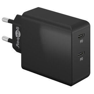 Goobay Goobay Heimladegerät mit 2 USB-C PD Anschlüssen - 36W / Schwarz