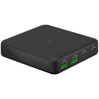 Goobay Goobay Heimladegerät 65W mit 2 USB-C PD & 2 USB-A QC Ports – GaN – Schwarz